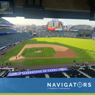 View of the baseball field during a networking event for FAFH leaders at the Tibersoft Navigators 2025 conference.
