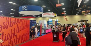 Industry professionals engaging with manufacturers at the SNA ANC 2025 K 12 nutrition conference in San Antonio